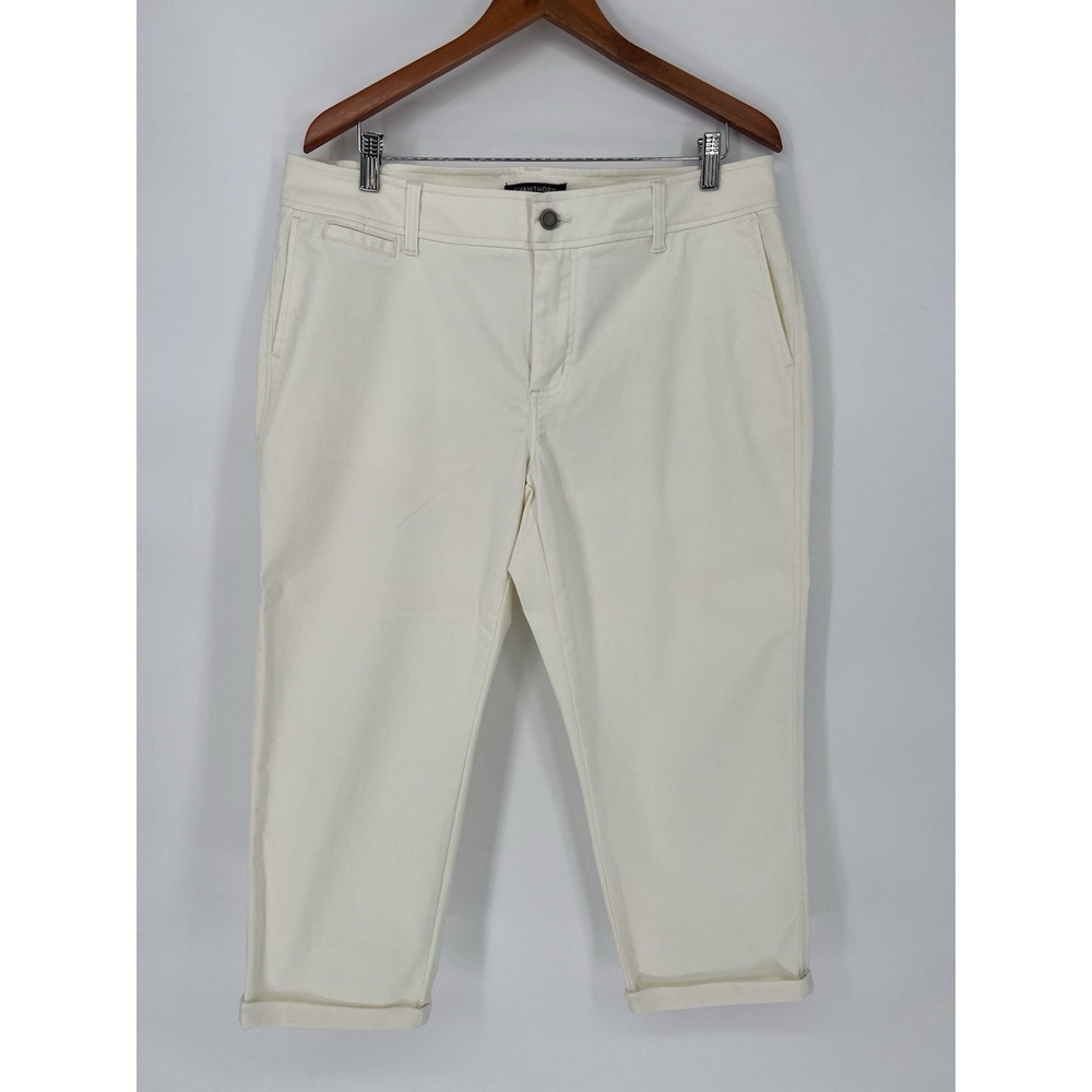 41 HAWTHORN Off White Cropped Chino Pants Size 16